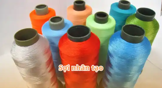 Sử dụng sợi nhân tạo để dệt thoi