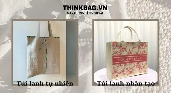 Túi vải lanh tự nhiên và túi vải lanh nhân tạo