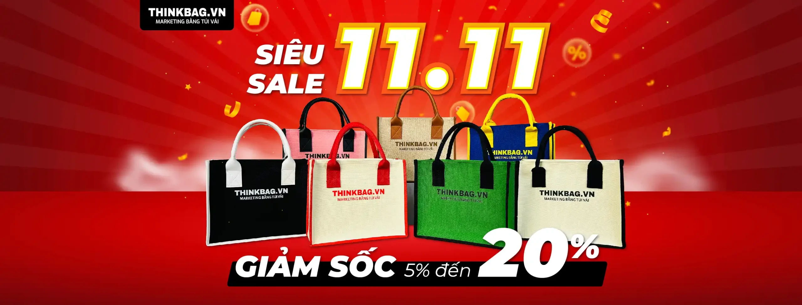 Siêu Sale 11.11 Xưởng sản xuất túi vải đay Thinkbag