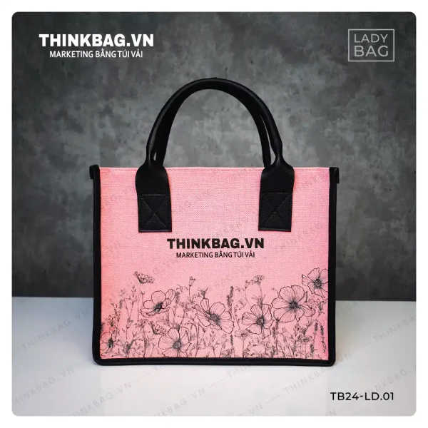 Túi vải đay LADY BAG Thinkbag màu hồng