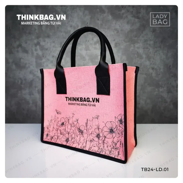 Túi vải đay LADY BAG Thinkbag màu hồng