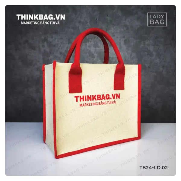 Túi vải đay linen Thinkbag LADY BAG dâu tây