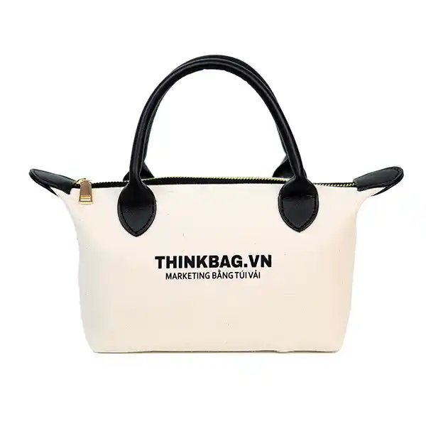 Túi vải đay Luxury Bag - Cao cấp trắng đen | Thinkbag