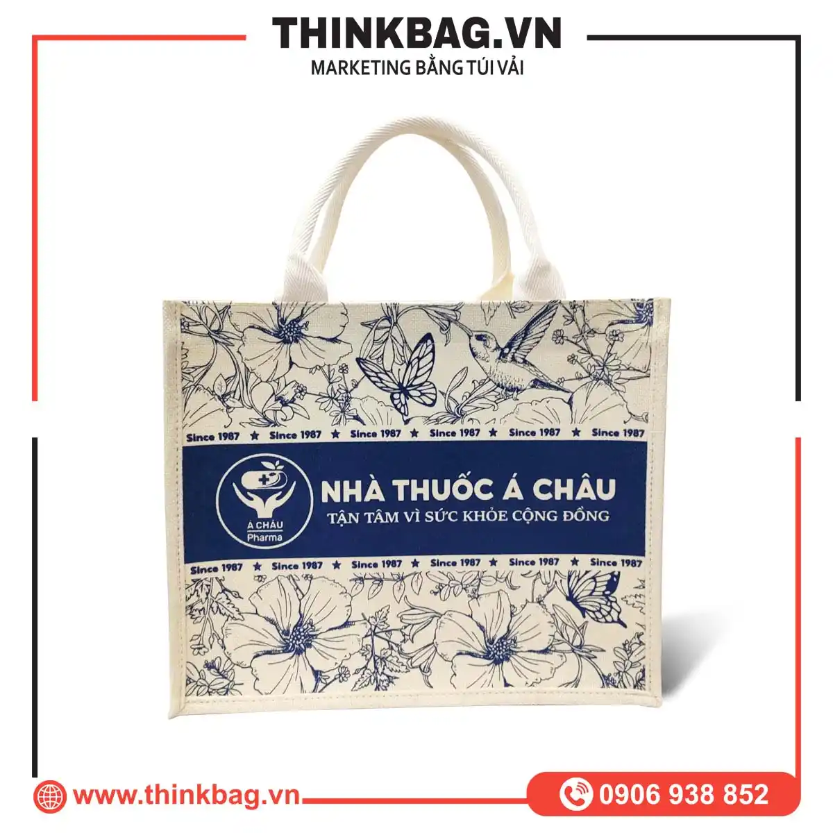TÚI VẢI ĐAY IN LOGO NHÀ THUỐC
