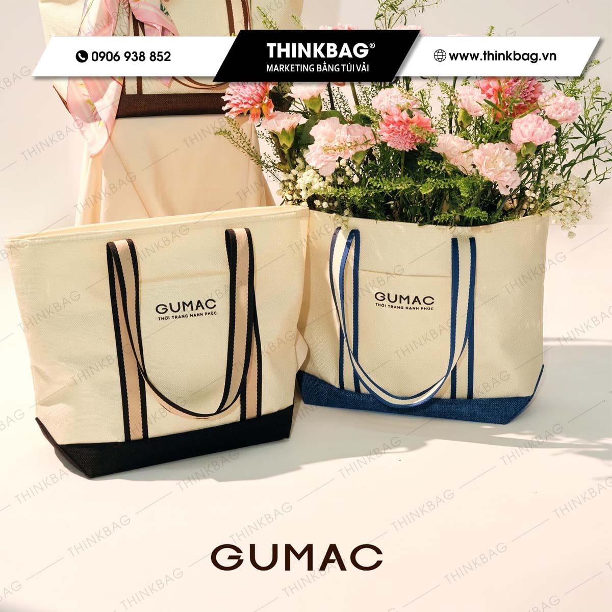 Túi vải đay in logo GUMAC
