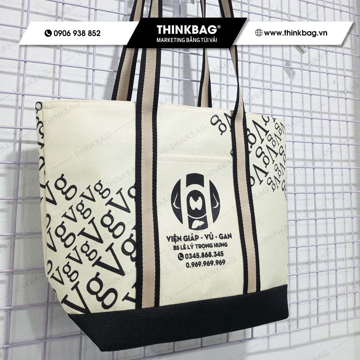 Túi vải đay in logo Bác sĩ Trọng Hưng - quà tặng số1