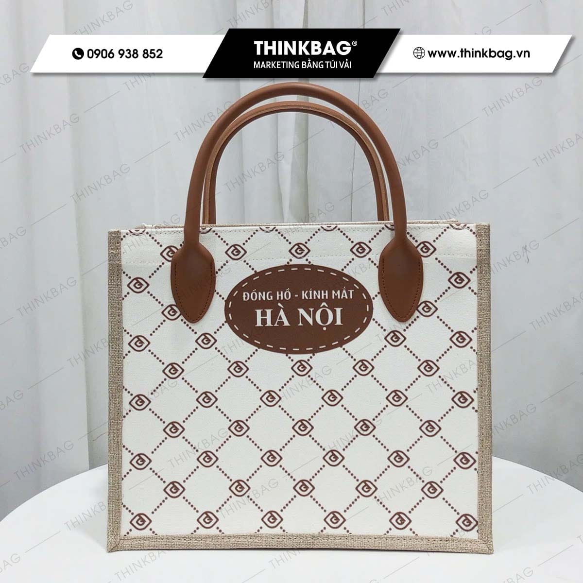 Túi vải đay in logo Mắt kính Hà Nội - quà tặng số 1