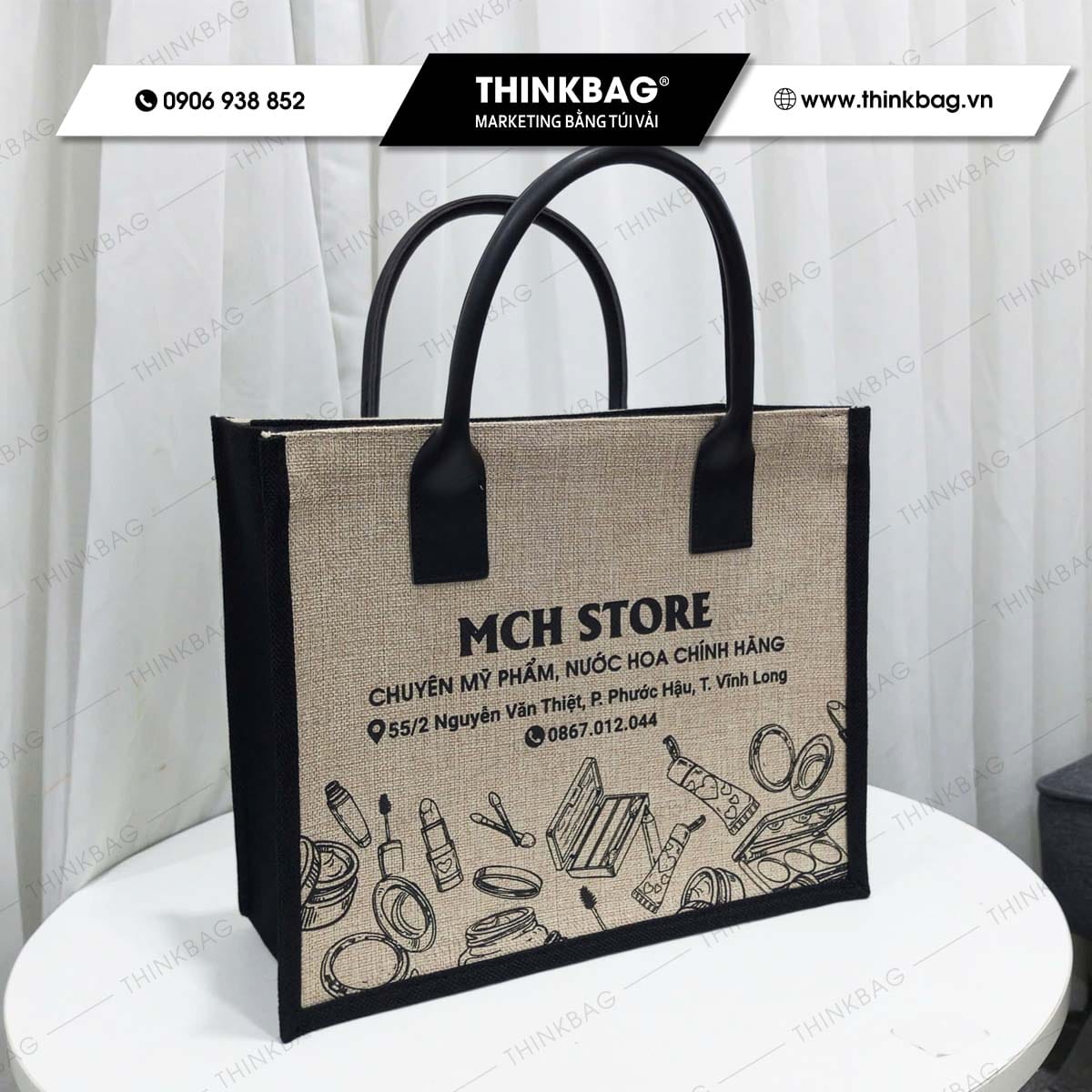 Túi vải đay in logo MCH Store