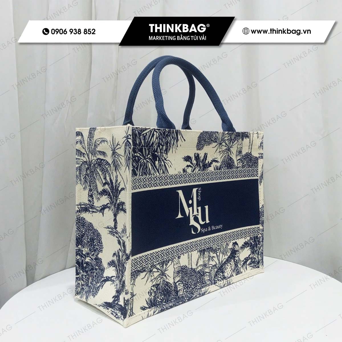 Túi vải đay in logo Misu Beauty & Spa - mẫu túi hot 2026