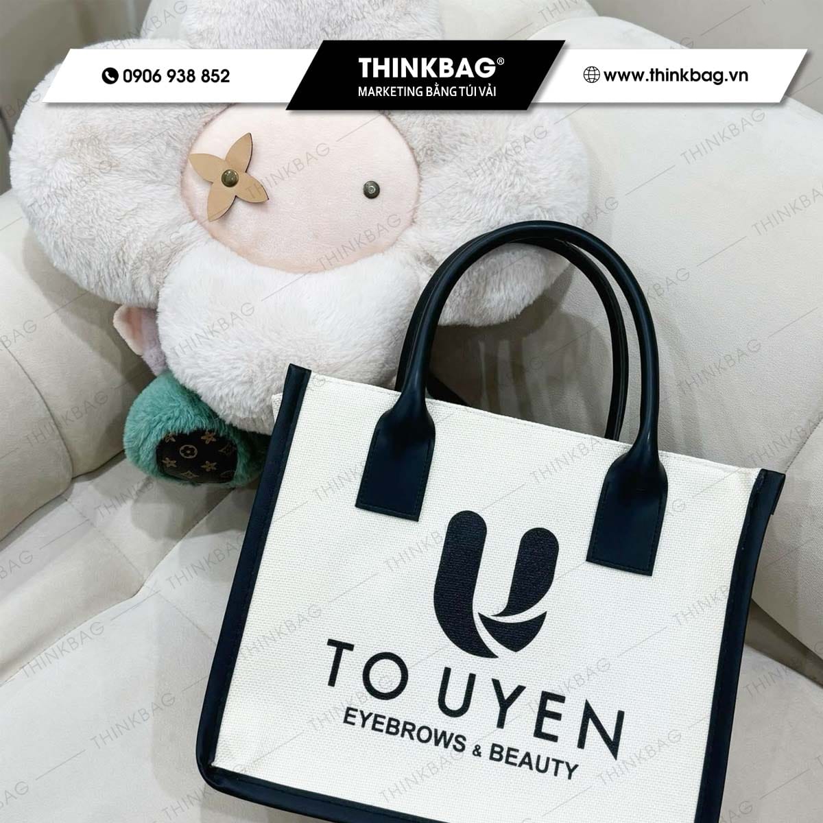 Túi vải đay in logo Tố Uyên Beauty - Hot trend 2026