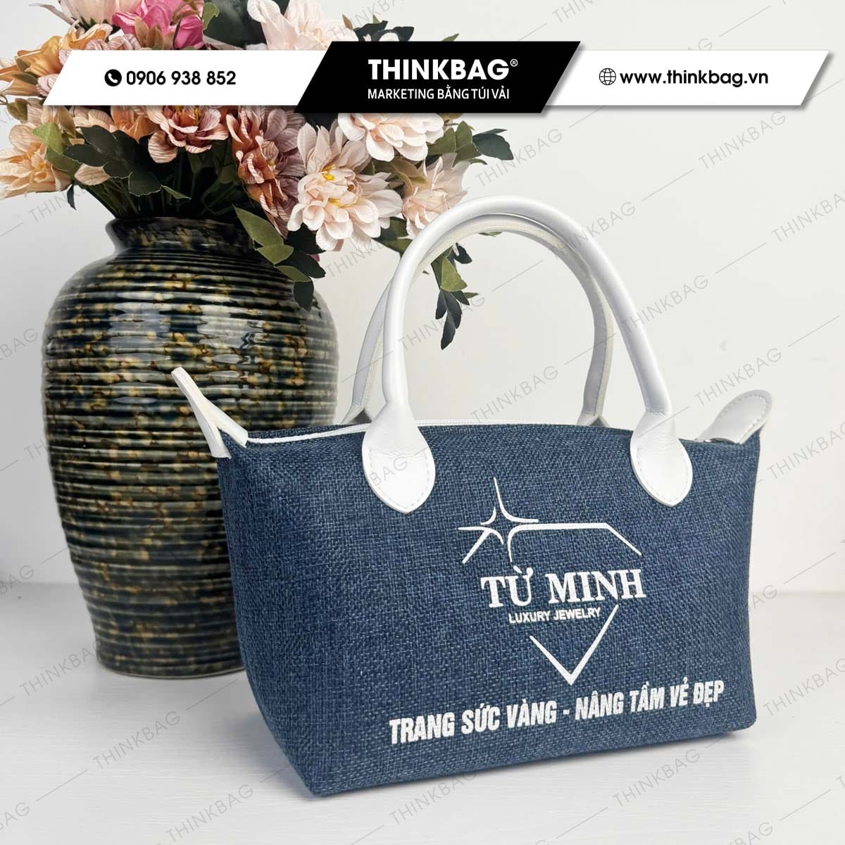 Túi vải đay in logo Từ Minh - quà tặng số 1