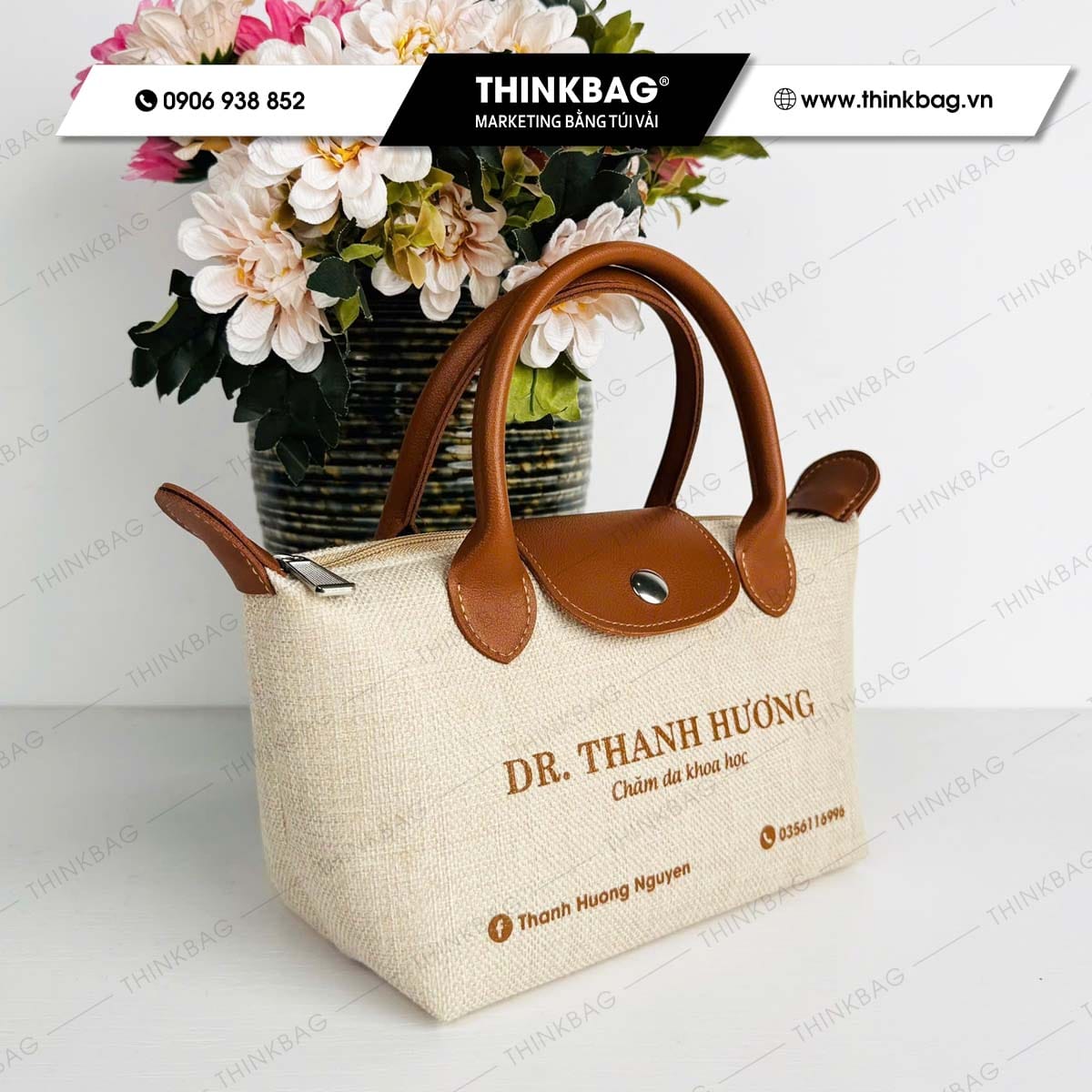 Túi vải đay in logo Dr Thanh Phương - Mẫu hót 2026